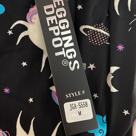 New! Unicorn Print/Black Super Soft Joggers - Picture 9 of 10